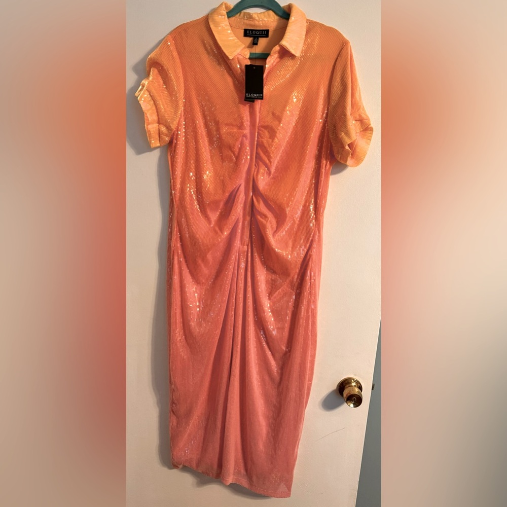 NEVER BEEN WORN: ELOQUII Ombre sequin midi dress